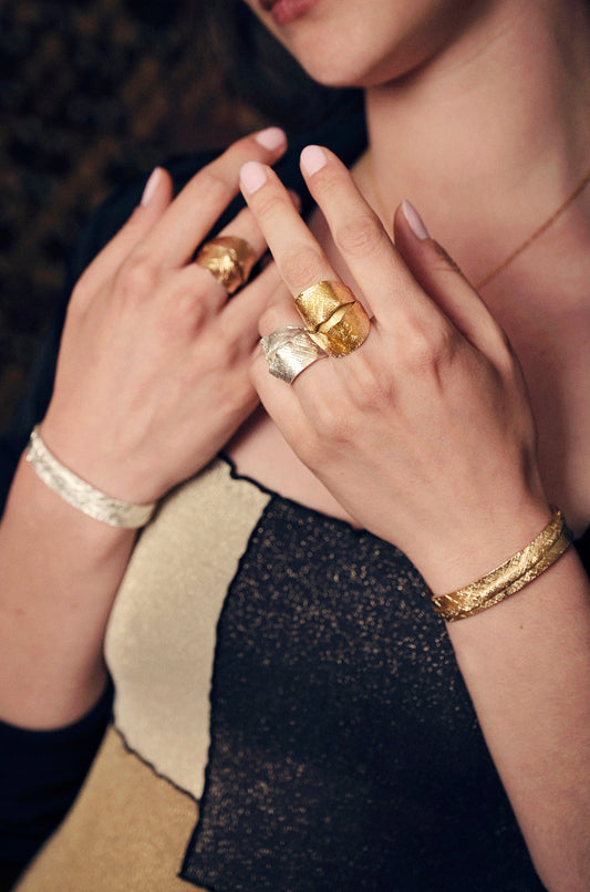 Bague Striées AR grande