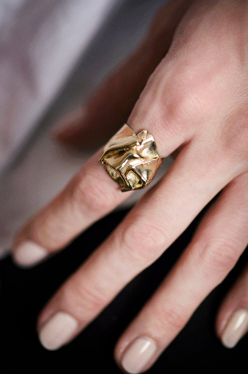 Bague Square Draped OR