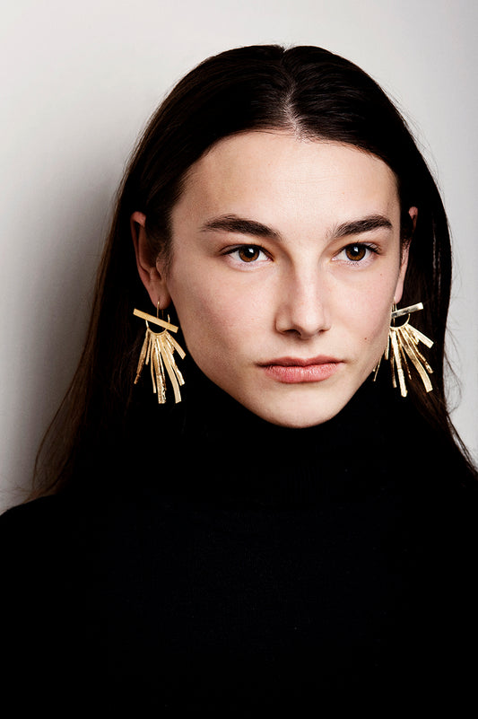 Boucles d'oreilles Plume OR