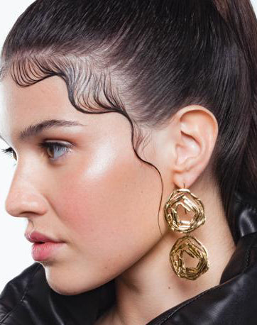 Boucles d'oreilles Winding Dormeuse OR