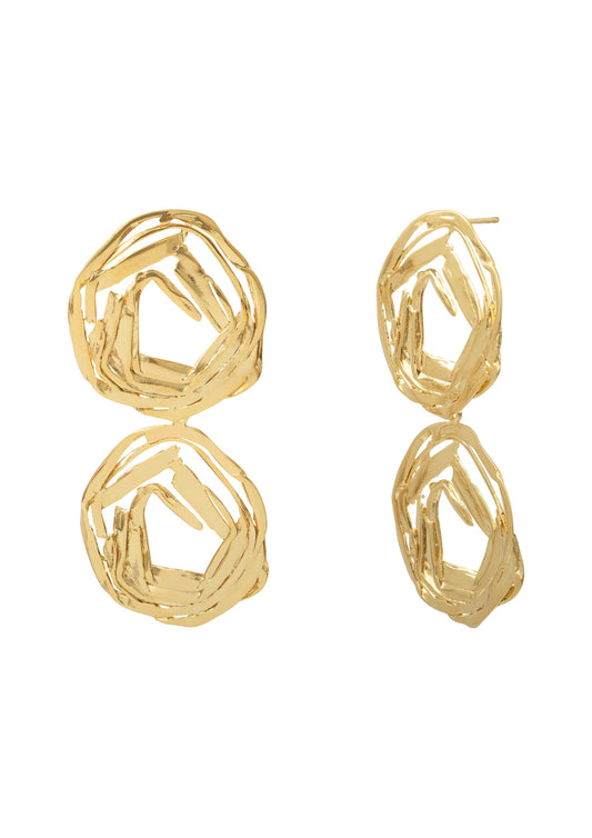 Boucles d'oreilles Winding Tige OR